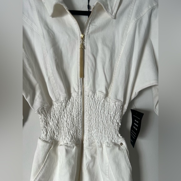 NWT Retrofete Ellis Denim Jumpsuit on Optic White - Picture 12 of 15